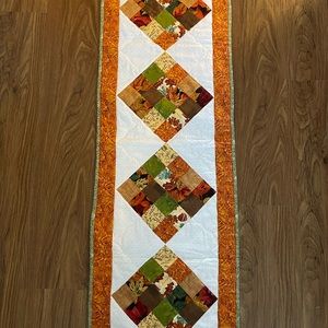 16 Patch Fall Quilted Table Runner